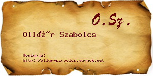 Ollár Szabolcs névjegykártya