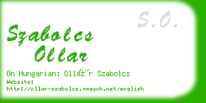 szabolcs ollar business card